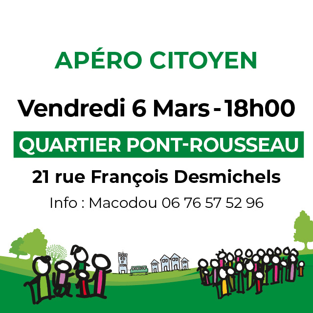 Apéro citoyen quartier Pont-Rousseau - Rezé Citoyenne, une Gauche Unie et Solidaire